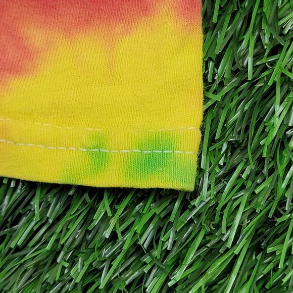 Vintage Y2K Buc-ee the Beaver Tie-Dye Shirt Medium 19x25 Cotton Red Yellow Blue - Picture 8 of 11